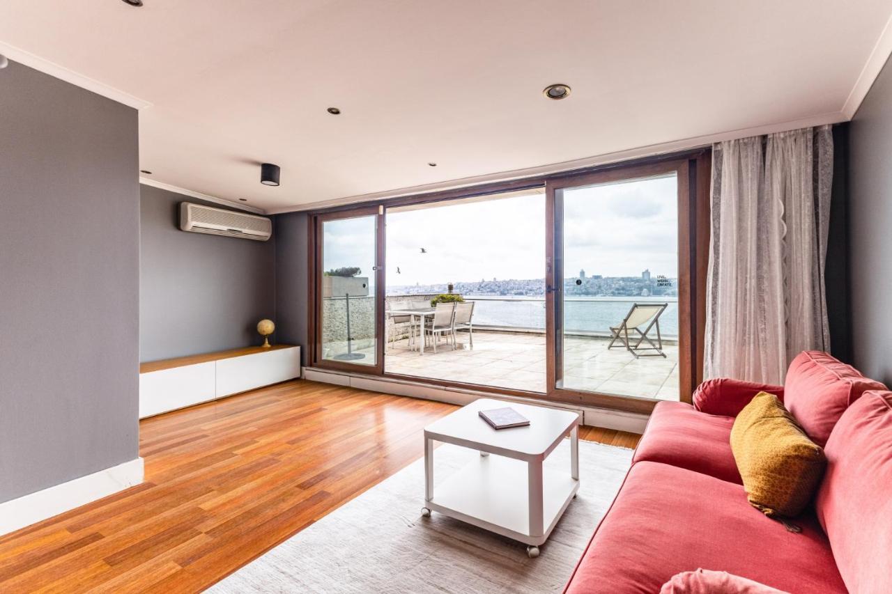 이스탄불 Duplex Flat W Panoramic Bosphorus View And Terrace 아파트 외부 사진